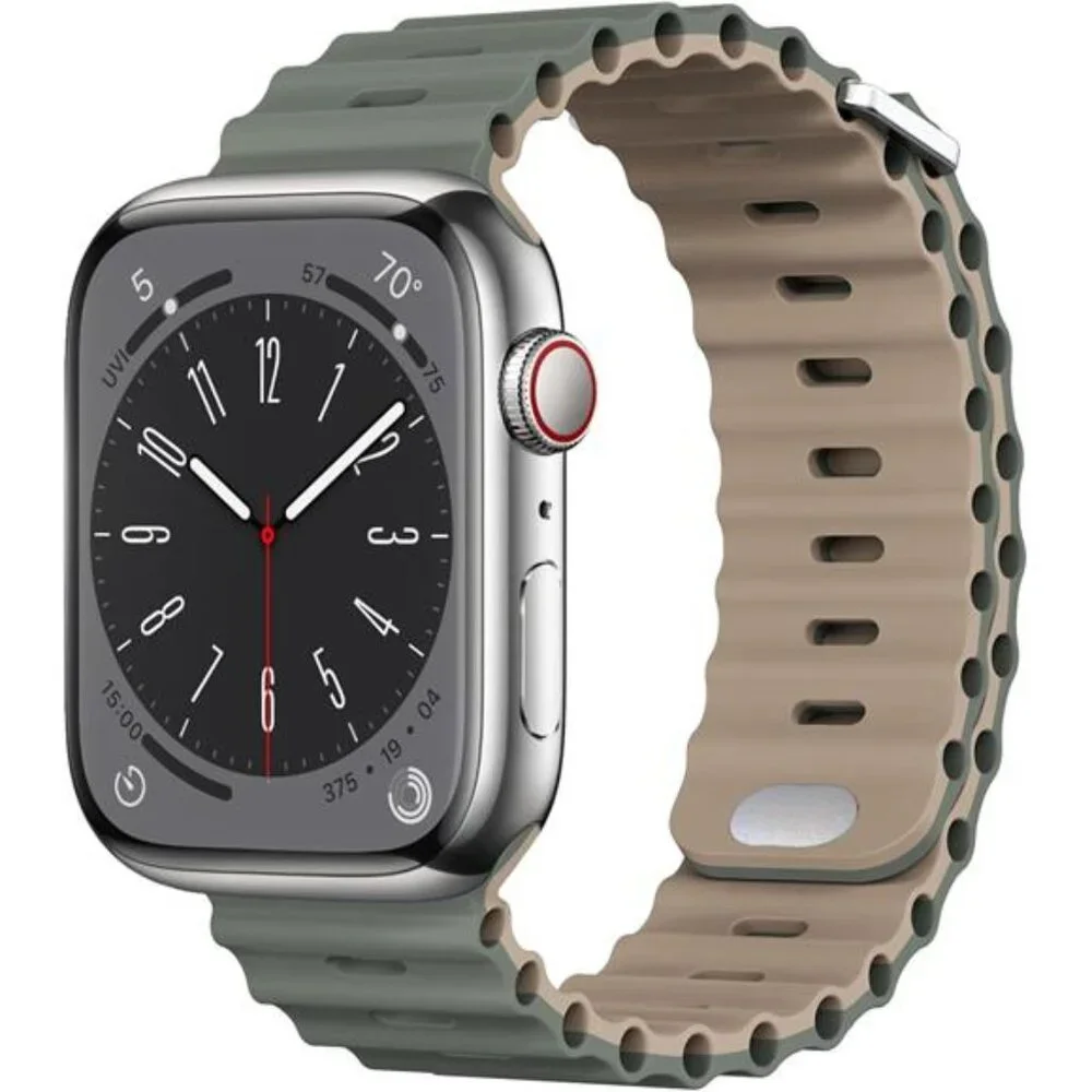 Sport Soft Silicone Compatible with Apple Watch Ocean Band Wristband Ultra 9 8 7